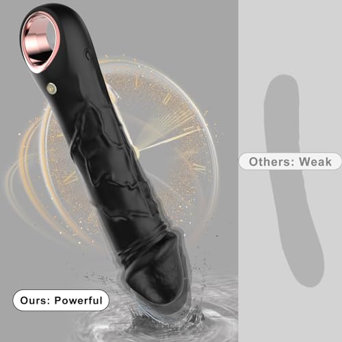 G Spot Dildo Vibrator - BGGOOD Adult Female Sex Toys with 10 Vibrations, Realistic Silicone Dildos Finger Vibrators for Multiple Stimulation, Clitoris Stimulator for Woman Sexual Pleasure(Black)