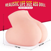 Pocket Pussy for Men - Men's Sex Toys Male Masturbators Realistic Adult Toys Sex Doll Hands Free Stroker 3D Lifelike Soft Butt with Vagina Anal Sex Pleasure Skin Color Adult Toy