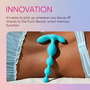 Fun Vibrating Anal Beads - Flexible Premium Silicone Adult Toys, 100% Waterproof USB Rechargeable Vibrator, 20 Vibration Modes, Easy to Clean Sex Toy for Women