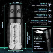 Automatic Male Masturbator,Adult Pussy Stroker Toy with 8 Vibrating Thrusting & Sucking Modes,Pocket Sexual Juguetes Cup,Thrusting Blowjob Toys Suction Pump Sleeve, Electric Sex Toys for Men Pleasure