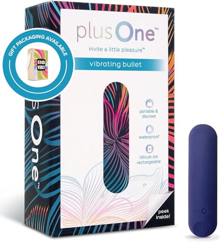 plusOne Bullet Vibrator for Women - Mini Vibrator Made of Body-Safe Silicone, Fully Waterproof, USB Rechargeable - Personal Massager with 10 Vibration Settings