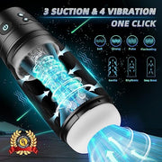 Automatic Male Masturbator,Adult Pussy Stroker Toy with 8 Vibrating Thrusting & Sucking Modes,Pocket Sexual Juguetes Cup,Thrusting Blowjob Toys Suction Pump Sleeve, Electric Sex Toys for Men Pleasure