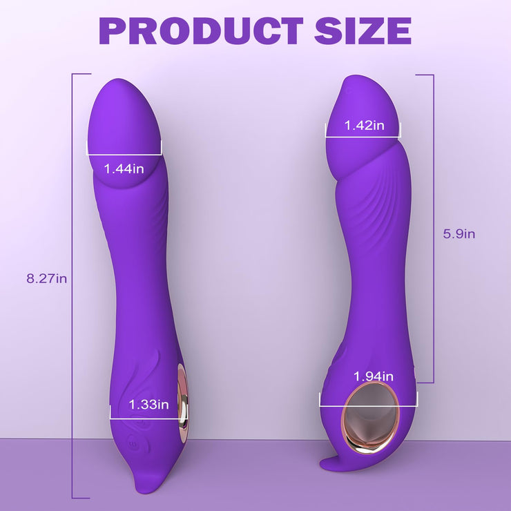 G Spot Dildo Vibrator - BGGOOD Adult Female Sex Toys with 10 Vibrations, Realistic Silicone Dildos Finger Vibrators for Multiple Stimulation, Clitoris Stimulator for Woman Sexual Pleasure(Black)