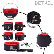 BDSM Toy for Adult Couples,34pcs Sex Toys Kit for Bondaged Restraints with Handcuffs Sex and Anal Plug Toys,Body-Safe Sexual Pleasure Tools for Women and Men