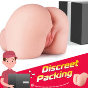 Pocket Pussy for Men - Men's Sex Toys Male Masturbators Realistic Adult Toys Sex Doll Hands Free Stroker 3D Lifelike Soft Butt with Vagina Anal Sex Pleasure Skin Color Adult Toy