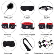 BDSM Toy for Adult Couples,34pcs Sex Toys Kit for Bondaged Restraints with Handcuffs Sex and Anal Plug Toys,Body-Safe Sexual Pleasure Tools for Women and Men