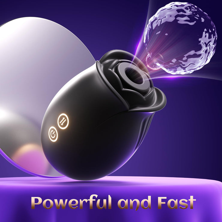 Rose Sex Toy for Women-Rose Sucking Sex Stimulator for Women with 9 Suction, G Spot Dildo Vibrator for Clitoral Nipple Stimulation, Personal Massager for Adult Sex Toys for Women Female
