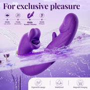 Thrusting Vibrator Sex Toys - G Spot Vibrator Women Sex Toys with 7 Flapping & Vibrating & Licking Modes Tongue Toy for Women for Clitoral Stimulation Thrusting Dildo Anal Sex Toys Adult Toys